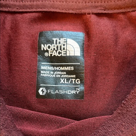 The North Face Men's Burgundy Long Sleeve Tee - Picture 2 of 4